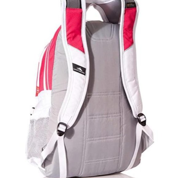 NWT High Sierra Backpack Waterproof Diaper Bag Hike Laptop Pink White Gray Baby - Picture 3 of 12